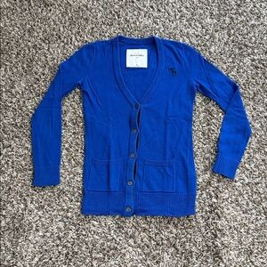 Abercrombie Kids Blue Cardigan Sweater, Size Girl’s Medium